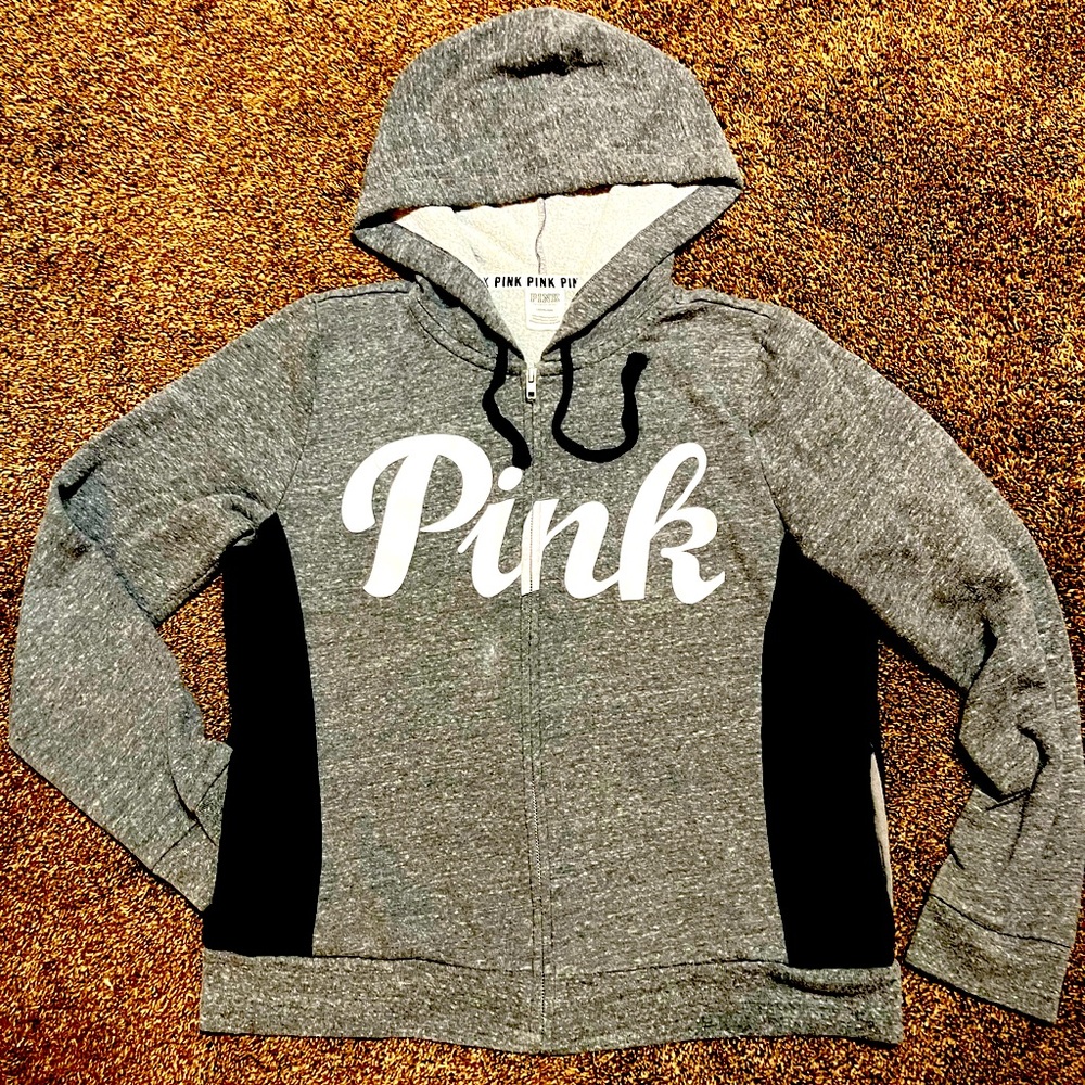Victoria's Secret Pink zip up hoodie size large